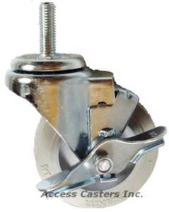 Rueda de vástago roscada 5PB2ISB 5", rueda sin marcas con freno, 265 lb. Capacidad - Imagen 1 de 1