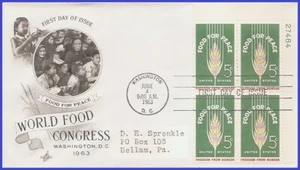 USA3 #1231 ADDR ARTCRAFT FDC PB4 Comida para la Paz-Libertad de Colgado - Imagen 1 de 1