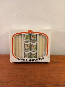 Vintage W. Deutschland lustiges Leuchter Design Miniatur konische Kerzenhalter  - Bild 1 von 14
