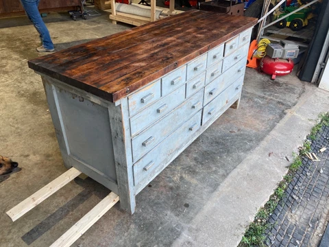 Vintage cabinet with oak top.   Great piece Cover