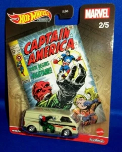  MARVEL COLLECTOR PREMIUM HOT WHEELS MARVEL COMICS CAPTAIN AMERICA MBK VAN 2/5 - Picture 1 of 3