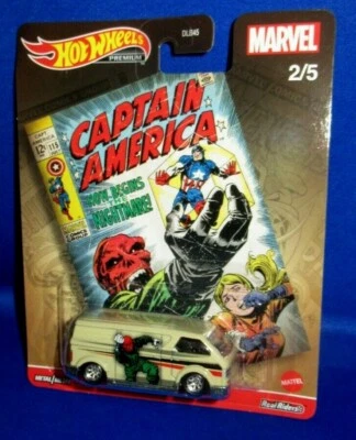  MARVEL COLLECTOR PREMIUM HOT WHEELS MARVEL COMICS CAPTAIN AMERICA MBK VAN 2/5 - Image 1 of 3