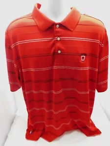 Ping Men's Performance Polo Shirt Short Sleeve Red with Stripes Size XLarge - Picture 1 of 7