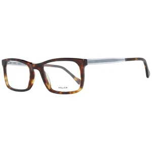 Police Eyeglasses VPL262N 04AP Brown Rectangle Full Rim Plastic Frames 52mm Men - Picture 1 of 3