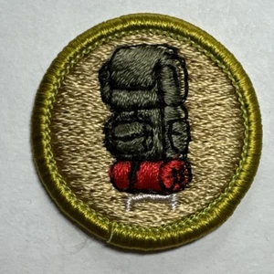 BSA Backpacking Merit Badge 1972-2002 Type H Plastic Back - Picture 1 of 1