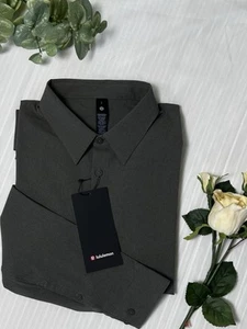 ๐ Camicia a maniche lunghe Lululemon Airing Easy nuova con etichette $98 - GRSG Grigio Salvia - Taglia L - Foto 1 di 9
