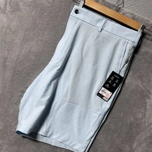 Walter Hagen Micro Lines Shorts Mens 42 Soft Blue Golf Stretch Moisture Wicking - Picture 1 of 11