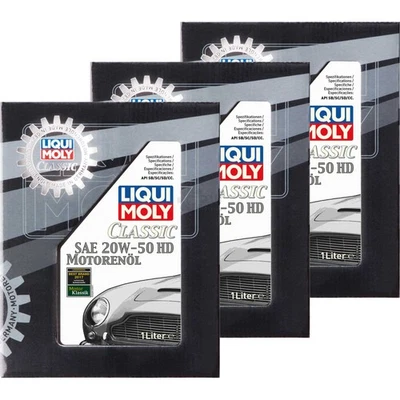 3X LIQUI MOLY Classic Aceite Motor SAE 20W-50 HD Motorenöl 1L - Imagen 1 de 4