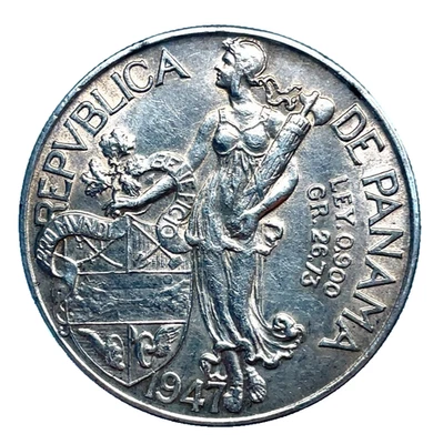 1947 Un Balboa Panama Silver 1 Balboa Uncirculated Silver Coin KM #13 - Image 1 of 4
