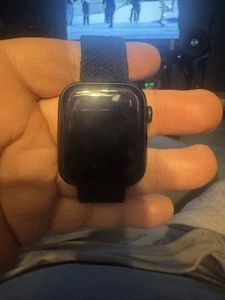 Apple Watch Series 7 45mm Aluminum Case - Black - Nylon Black Wrist Band - Zdjęcie 1 z 3