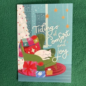 Leanin’ Tree Christmas Greeting Card “Tidings Of Comfort And Joy…” - Picture 1 of 4