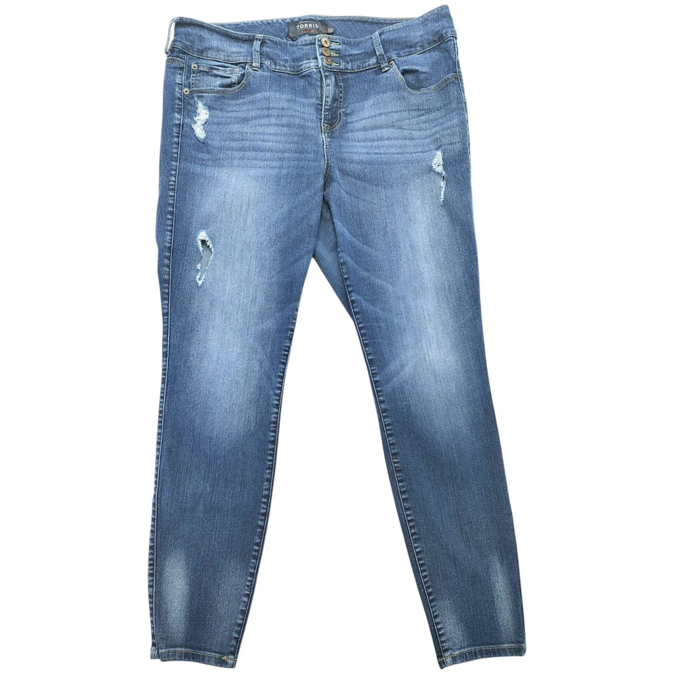 Pantalones de mezclilla Torrid Jegging elásticos Ble para mujer talla 20T de alto Foto 1 de 4