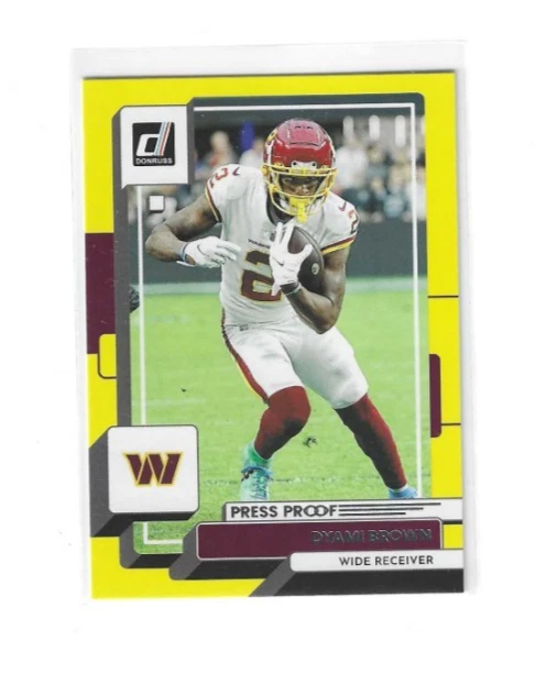 2022 Panini Donruss Football Press Proof Yellow #178 Dyami Brown - Commanders - Image 1 of 1