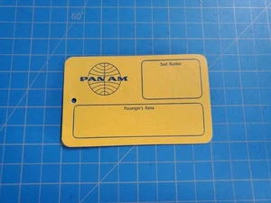 Permiso de equipaje de mano vintage Pan Am Airlines PAA, LAX 1963 - Imagen 1 de 2