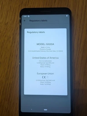 谷歌 Pixel 3a XL 64GB 紫色 G020A Verizon 功能齐全 状况良好 — 第 1/4 张图片