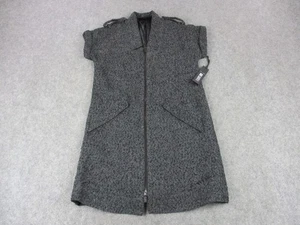 Abrigo Karl Lagerfeld Mujer Gris Medio Tweed Manga Corta Cremallera Bolsillos Charreteras - Imagen 1 de 9