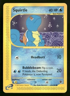 Squirtle - 132/165 - Common - Expedition - Pokemon Card - LP - Image 1 of 2