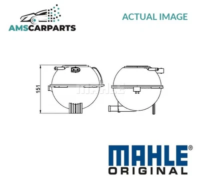 COOLANT EXPANSION TANK RESERVOIR CRT 22 000S MAHLE ORIGINAL NEW OE REPLACEMENT - Image 1 of 4