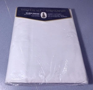 70's Wondercale Springmaid Double Flat Sheet NIP No Iron Percale White - Picture 1 of 3