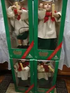 CHRISTMAS 24" CAROLERS LIGHT MOTION BOYS/GIRLS ALL BLONDE ORIG BOXES CHOICE OF 1 - Picture 1 of 1