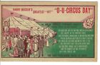 Cs-135 Harry Beckers O-U-Circus Day Big Top Tent Advertising Divided Bk Postcard