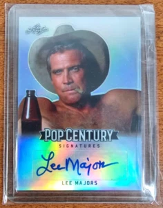 Tarjeta autógrafa Leaf Metal Pop Century Lee Majors 2018 BA-LM1 - Imagen 1 de 2