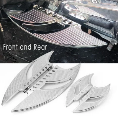 Front&Rear Floorboard Foot Pegs Chrome For Harley Touring Road King Street Glide - Image 1 of 4