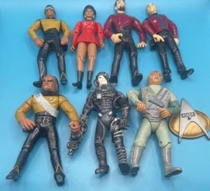 Star Trek The Next Generation Action Figures Lot of 7 Vintage 1990’s Playmates - Picture 1 of 12