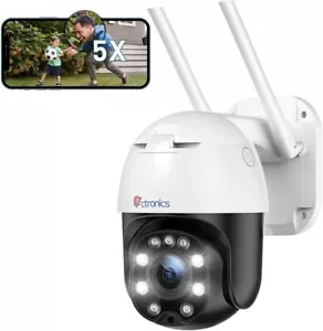 Ctronics 5X Optischer Zoom Überwachungskamera Aussen WLAN, PTZ WiFi IP Kamera GF - Bild 1 von 8