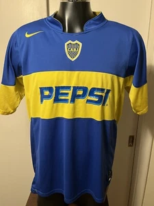 Nike Boca Juniors Soccer Jersey Trikot XL Maillot Maglia Riquelme Maradona - Picture 1 of 7