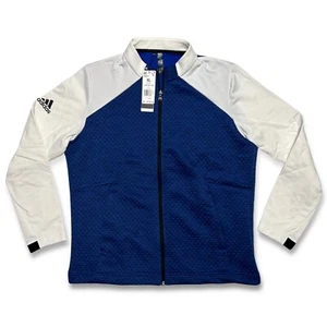 Adidas Golf COLD.RDY Blue/White Long Sleeve Jacket Men's Sizes L, XL NWT GD0813 - Picture 1 of 9