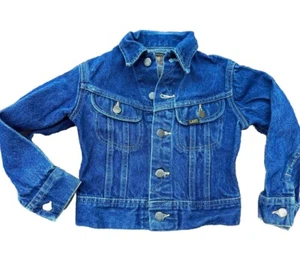 Vtg Lee Storm Rider jean jacket patd 153438 Size 7 Boys Youth Child’s - Picture 1 of 4