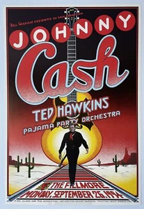 Poster concerto Johnny Cash 1994 F-162 Fillmore - Foto 1 di 1