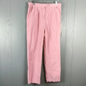 Vintage rosa Cordhose hoher Bund Damen 10 Barbie gerades Bein locker adrett - Bild 1 von 11
