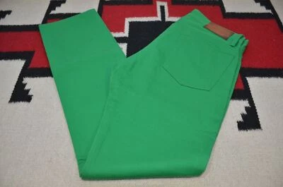 Pantalones de mezclilla Ralph Lauren etiqueta púrpura hechos en Italia 100 % algodón con ribete Foto 1 de 4