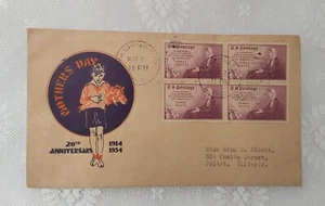 Sobre primera portada del día de la madre 1914-1934 primera emisión con estampillas de 3 centavos - Imagen 1 de 3