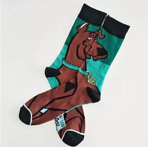 Scooby Doo Dog Animated Cartoon Novelty Adult Crew Socks- One Size- Fits Most - Picture 1 of 3