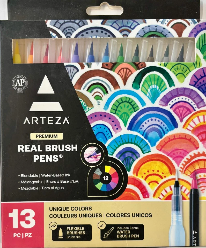 ARTEZA PREMIUM REAL BRUSH PENS 13PC (ARTZ-RET-50015)
