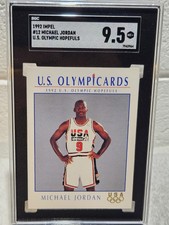 Michael Jordan 1992 Impel U.S. Olympic Hopefuls Card No. 12 SGC 9.5