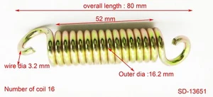 Muelles de tensión de extensión de expansión 80x16,2x3,2 mm hágalo usted mismo metal troquel soporte mecánico - Imagen 1 de 2