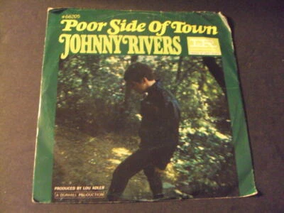 Johnny Rivers Poor Side of Town Dunhill 66205 1966 45 rpm Vinyl Record  ID:92067 - Image 1 of 4