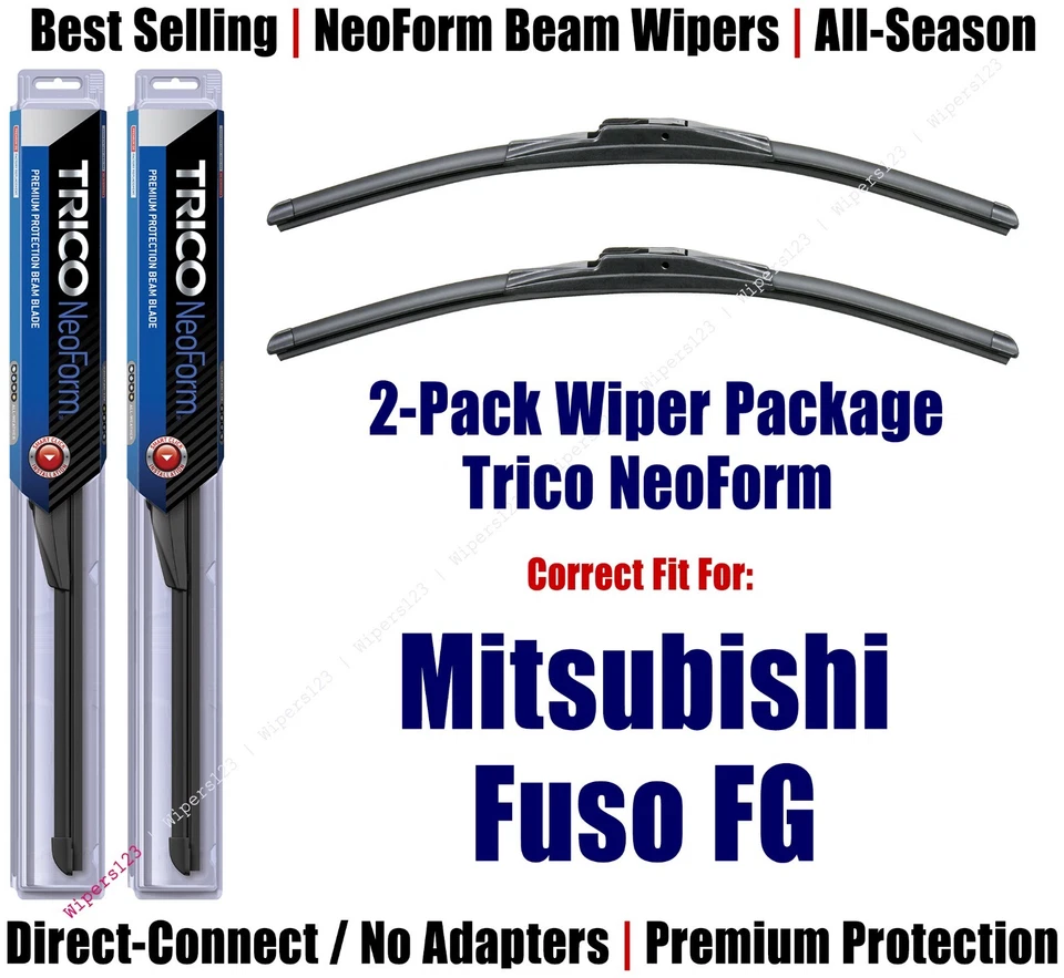 2pk Super-Premium NeoForm Wipers fit 1998-2004 Mitsubishi Fuso FG 16210x2 - Imagem 1 de 1