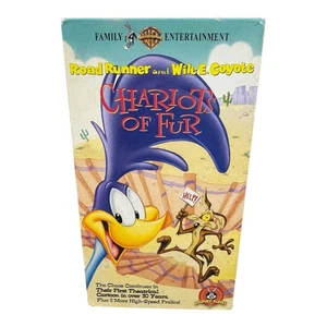 Looney Tunes Road Runner & Wile E Coyote Chariots of Fur VHS Tape Cartoon Movie - Picture 1 of 8
