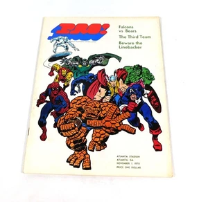 Chicago Bears at Atlanta Falcons NFL Football Marvel Program 1970 11-1-70 - Imagen 1 de 2
