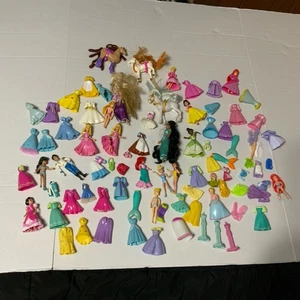 Lote De Vestidos, Zapatos Muñeca Princesa Disney Polly Pocket - Imagen 1 de 6