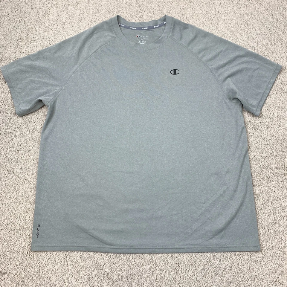 Champion Performance Vapor Athletic Knit Shirt Men's Size 2XL Gray Short Sleeve - Image 1 of 4