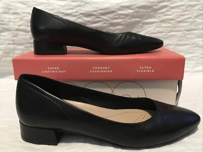 Zapatos de salón Easy Spirit de cuero caldise de 1" tacón bloque talla 7,5 sin cordones punta almendra Foto 1 de 4