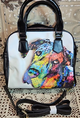 Цветной поп-арт дог руки и наплечная сумка сумочка съемный регулируемый ремень - Изображение 1 из 4