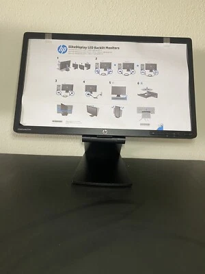 HP EliteDisplay E221 21.5" Full HD LED Backlit Monitor - Black - Image 1 of 4