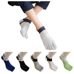 6 Paar Herren Baumwolle Zehensocken Tief Geschnitten Rutschfest Sport Kurzsocken - Picture 1 of 7
